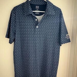 Palm Tree Patterned Golf Polo